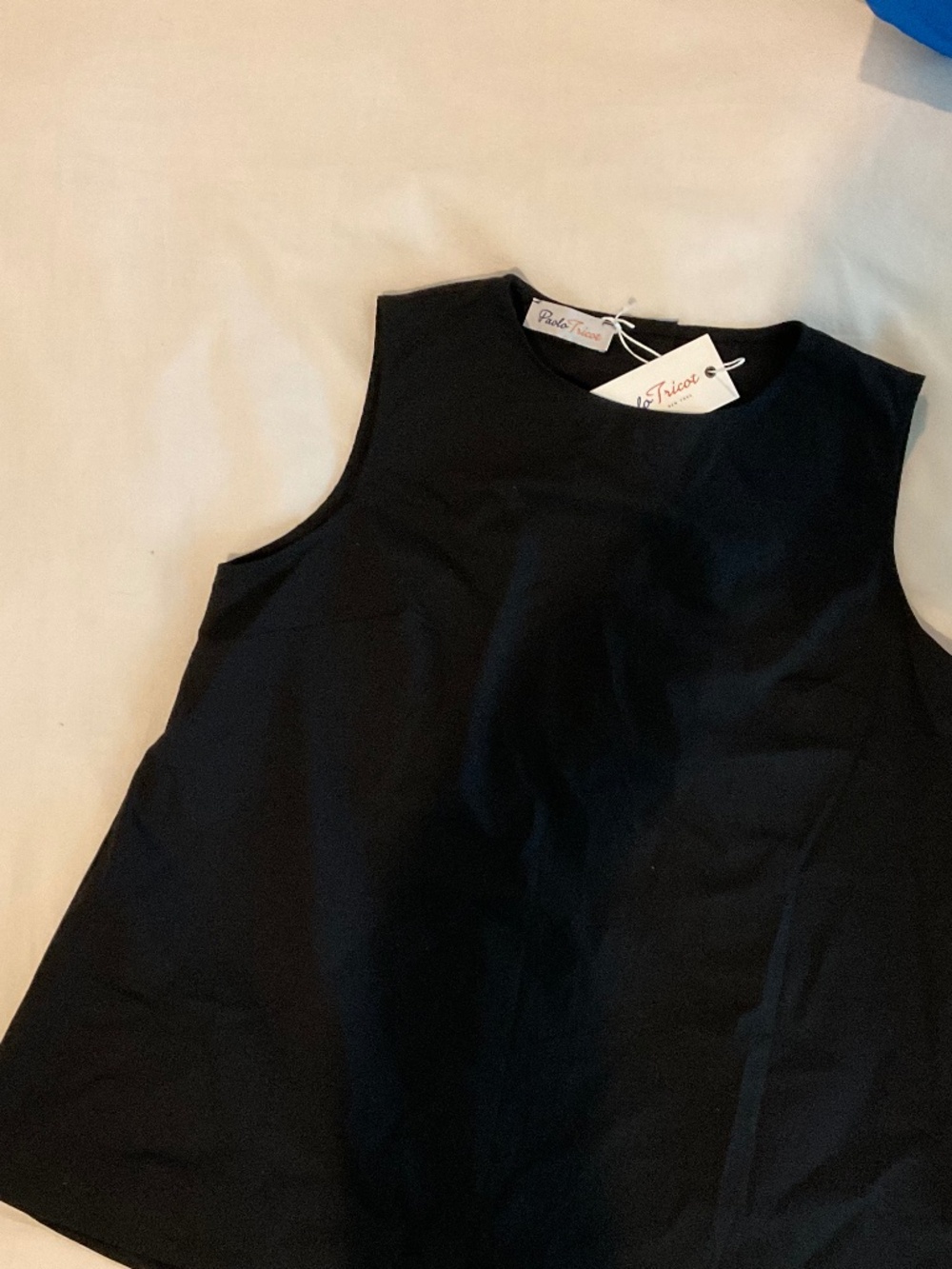 Black cotton blouse by Paolo Tricot size small